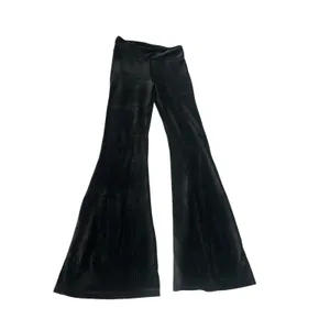 No Boundaries Womens Small 3-5 Ribbed Flare Pants Charcoal Black Y2K Bell Bottom thumbnail 3