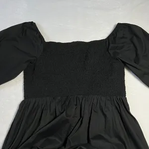 Old Navy Fit & Flare Off-the-Shoulder Cotton-Poplin Smocked Maxi Dress Size XL thumbnail 8