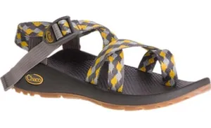 Chaco Z/2 Classic Sandals Women 8 Gray Yellow Quilt Golden Double Strap Toe Loop thumbnail 1
