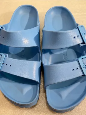 Birkenstock Sky Blue Double-Strap Slide Sandals thumbnail 2