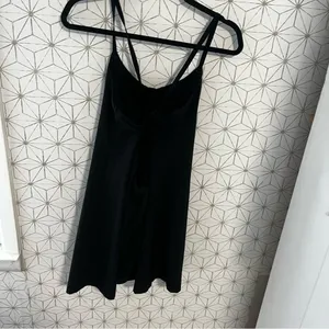 Aerie Offline Exercise Dress Black Cross Back thumbnail 9