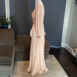Women’s Full length V Neck Long Sleeve Corset Back Dress Size 6 thumbnail 8