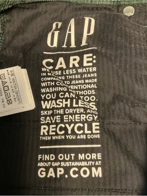 GAP Vintage Slim High Rise Corduroy Pants in Forest Green thumbnail 6