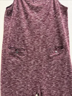 Victoria's Secret Burgundy Spaghetti-Strap Pajama capri Jumpsuit Small thumbnail 3