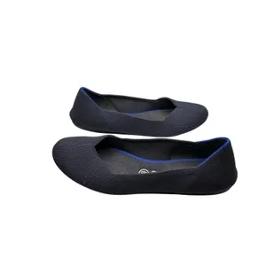 Rothy's The Ballet Flat Navy Indigo Blue‎ Trim Almond Toe Knit Shoes Womens 9 thumbnail 3