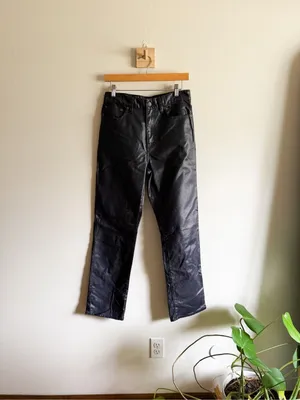 Madewell Faux Leather 90s Straight Straight Leg Pant Size 28 thumbnail 4