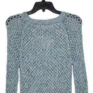 Gap Open Knit Sweater Size‎ Medium Blue Womens Cotton Nylon Blend LS thumbnail 8