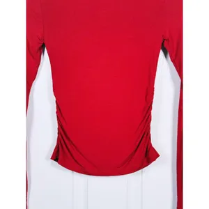 White Fox Sweetheart Ruched Long Sleeve Top Size XS Red Romantic Going Out Party thumbnail 11