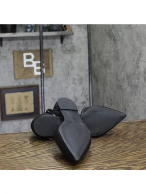 NWT Journee Collection Reba Buckle Pointed Toe Ballet Flats REBA-WD Black 7.5W thumbnail 6