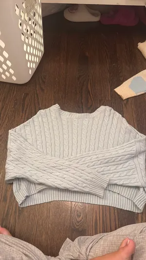 State Blue Sweater Cropped Altar'd thumbnail 2
