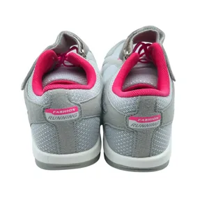 Fashion Womens Sneakers Running Shoes Mesh Hook & Loop Gray Pink Size 5.5 thumbnail 3