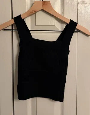 Abercrombie Black Ribbed Square Top thumbnail 1