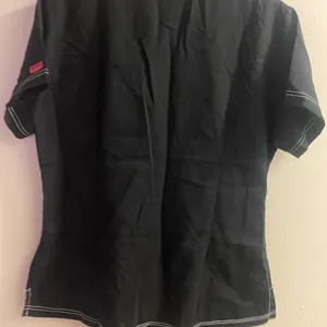 Reina Womens Black Scrubs Scrub Smock Top Shirt M Medium Bust 38” thumbnail 5