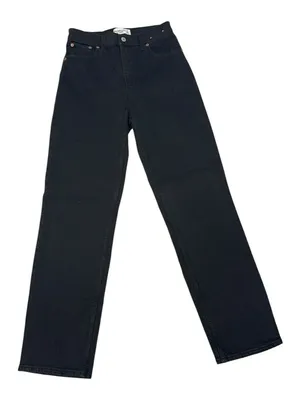NWOT Abercrombie & Fitch 90’s Ultra Highrise Straight leg Jean 27 black thumbnail 1