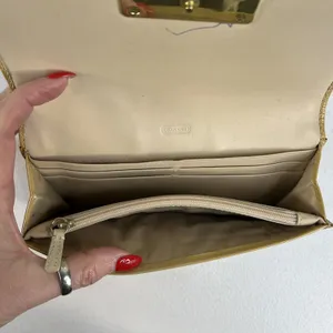 Coach Kristin Envelope Yellow Patent Leather‎ Flap Wallet Clutch ID Checkbook thumbnail 9