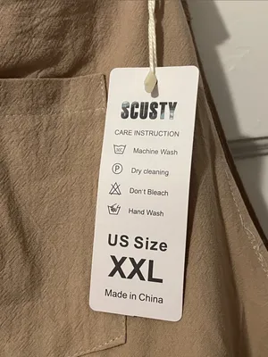SCUSTY Casual Loose Cotton Linen Shortalls with Adjustable Straps thumbnail 2