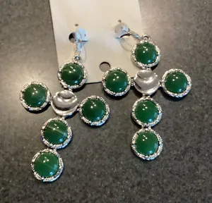 Free people Green and Silver Drop Earrings thumbnail 1