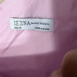 IEENA for Mac Duggal Pink Floral Brocade One Shoulder Bow Maxi Dress 10 thumbnail 5
