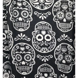 shosho womens skull pattern one piece pajamas sleepwear jumpsuit size‎ m thumbnail 2
