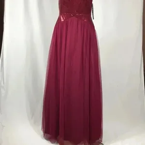 Trixxi Size 11 Burgundy Strapless Sequence Evening Gown. New With Tags. thumbnail 3
