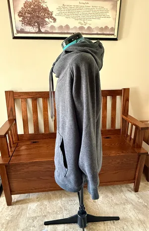 Active Life Women’s Solid Gray Fleece Pullover Hoodie XL Long Sleeve Pockets. thumbnail 2