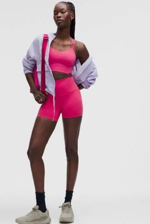 Lululemon Align High-Rise Pink Athletic Shorts 4" Raspberry Coulis Women Size 14 thumbnail 1