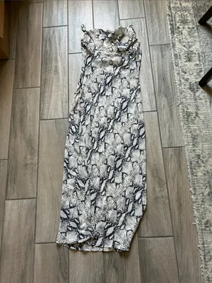 superdown Snake Print Sheer maxi Dress thumbnail 4