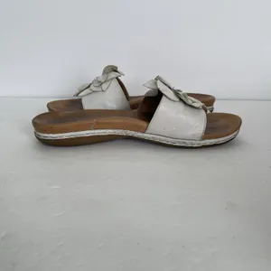 Born Sandals Roca‎ Off White Leather Slide Comfort Slip On Floral Women's 8 Boho thumbnail 8