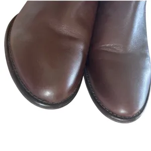Hunter Refined Water Resistant Chocolate Brown Leather Heeled Ankle Boots thumbnail 10