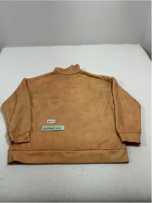 Womans Excellent Turtleneck Shirt XL Orange Long Sleeve Pullover thumbnail 2