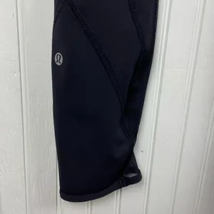 Lululemon All Meshed Up 7/8 Tight in Black Size 8 Athletic Running Leggings Mesh thumbnail 9