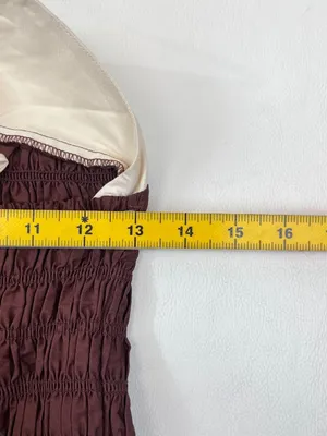 NWOT Farm Rio Cotton Sleeveless Midi Dress Brown and Ivory Sz S thumbnail 12