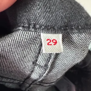 Levis 721 Jeans Women 29 Black High Rise Skinny Ankle Fringe Boho Western Denim thumbnail 6