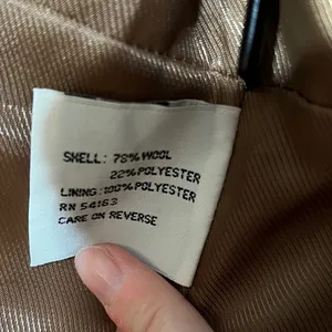 Kenneth Cole Wool Trench Coat in Camel Brown Size 4 Tan Vintage 90s thumbnail 6