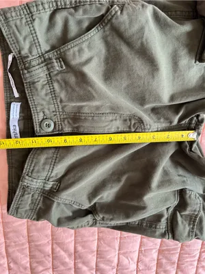 Bershka Olive Green Cargo Pants 4 Pockets Cotton Straight Multicargo Size 4 thumbnail 10