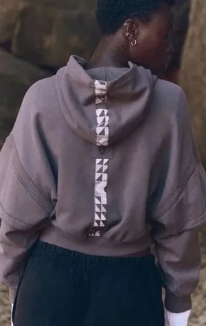 Free People Movement Snow Flow Hoodie Logo Geo Stripe Driftwood Combo XS NWT thumbnail 1