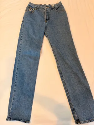 Vintage Y2K Rockies Slim High Rise Mom Jeans 100% Cotton Light Wash Size 7 thumbnail 1