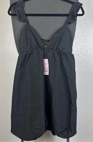 Wild Fable | Black Dress with‎ ruffle straps thumbnail 1