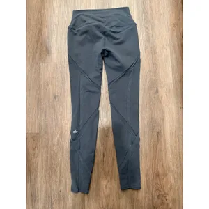 Alo Yoga Women‎ Moto Leggings High Waist Mesh Panel Charcoal Gray Size M W5434R thumbnail 2