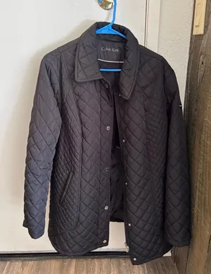 Calvin Klein Black Quilted Collar Jacket thumbnail 1