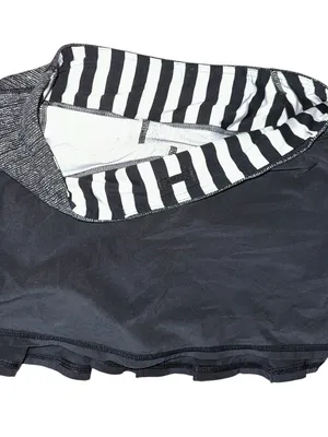 Lululemon Pace Setter Skirt Small 4 Black Burlap white Stretch Tennis Preppy thumbnail 8