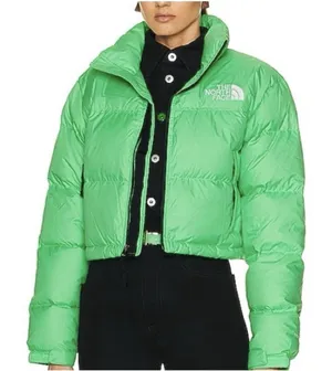 The North Face Nuptse Short‎ Jacket in Chlorophyll Green XL thumbnail 1