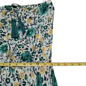 GiGio Strapless Wide Leg Jumpsuit Floral Pockets Size MEDIUM thumbnail 7