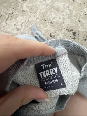 Aritzia Tna Boyfriend Fit Crewneck Sweatshirt Size Small in Terry Fleece thumbnail 3