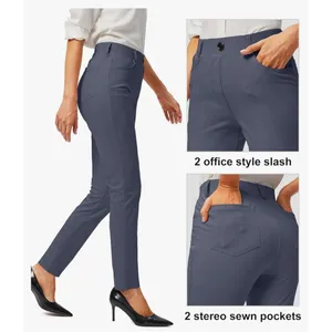 NEW Yoga Dress Pants Pockets Stretch Career Leggings Easy Hem Skinny M thumbnail 7