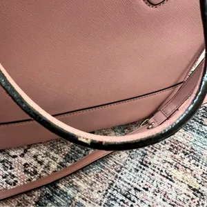 Kate Spade Hadlee Laurel Way Dusty Peony Pink Leather Handbag Purse Satchel thumbnail 7