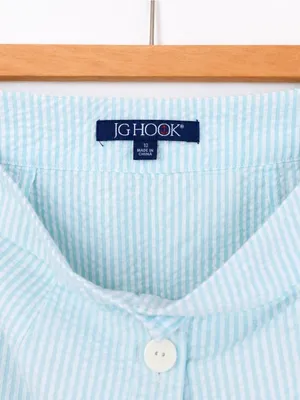 Light Blue and White stripes Maxi Button-Front Skirt - Women thumbnail 5