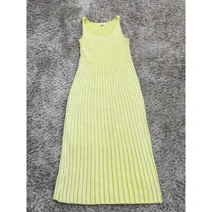 By Together Ribbed Knit Maxi Dress Lime Green Size M Tank Sleeveless Bodycon thumbnail 8
