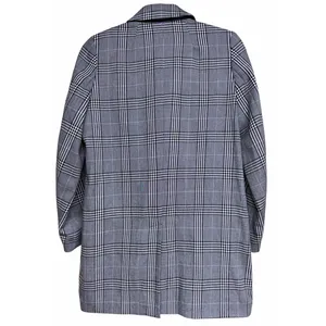 Madewell‎ Caldwell Double-Breasted Oversized Blazer Black/White Plaid Women's XS thumbnail 2