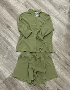 Green 2 piece long sleeves lounge set Size M thumbnail 2